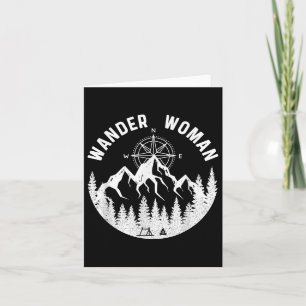 Wander Woman Hiking Adventure Camping Women Road T Card