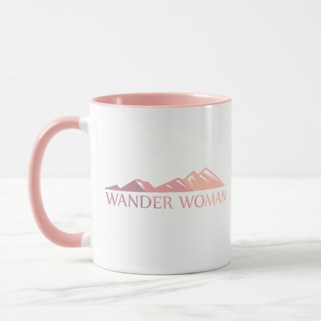 Wander woman hiking camping mug (Left)
