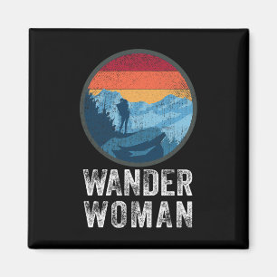 Wander Woman Vintage Take A Hike Climbing Hiking O Magnet