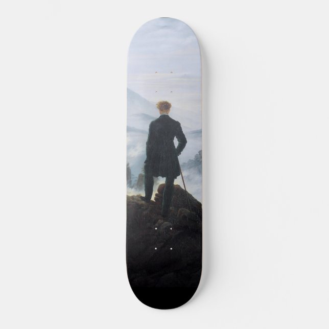 Wanderer Above the Sea of Fog (by C.D. Friedrich) Skateboard (Front)