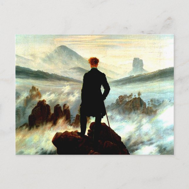 Wanderer Above The Sea Of Fog By Caspar David Frie Postcard (Front)