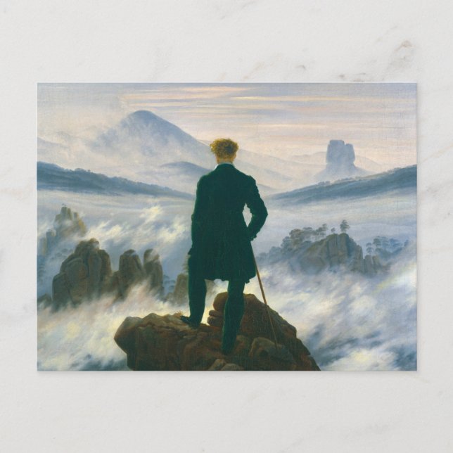 Wanderer above the Sea of Fog by Caspar Friedrich Postcard (Front)