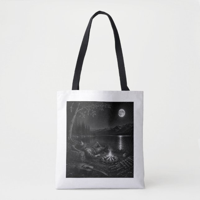 Wanderer Collection WO09 – Moonlit Camp Rest Tote Bag (Front)
