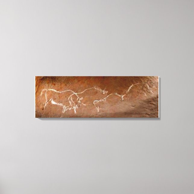  Wandering Bison Herd Canvas Print (Front)