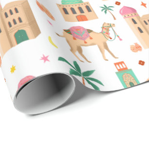 Wandering Camel Caravan Wrapping Paper