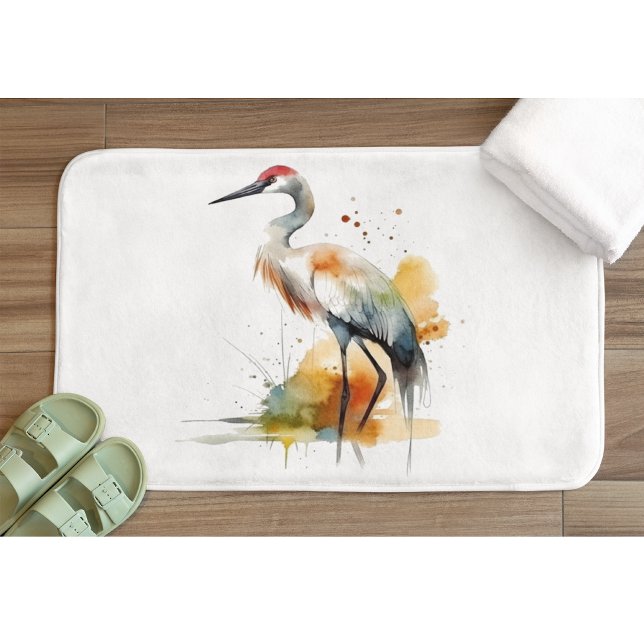 Wandering Crane Bath Mat (Creator Uploaded)