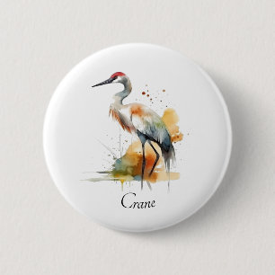 Wandering Crane, custom 2 Inch Round Button
