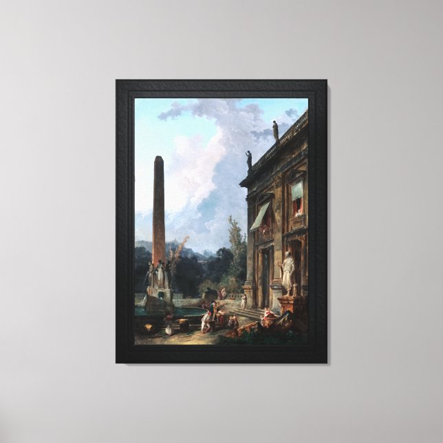 Wandering Minstrels by Hubert Robert Canvas Print (Front)