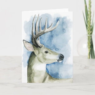 Wandering Stag - Watercolor Card