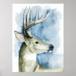 Wandering Stag - Watercolor Poster