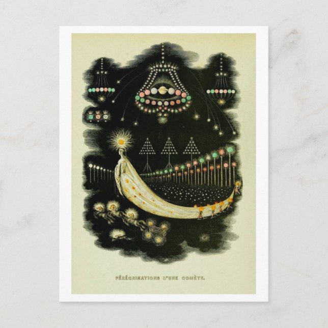 "Wanderings of a Comet" Grandville Illustration Postcard (Front)