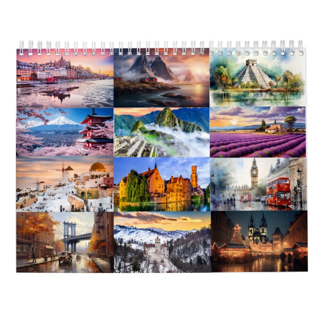 Wanderlust 2025: A Travel-Inspired Wall Calendar (Back)
