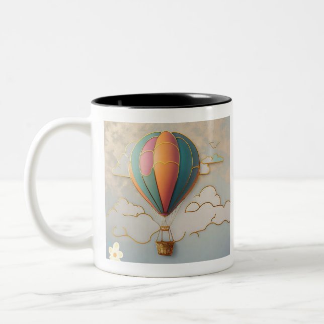 "Wanderlust Aerials" Two-Tone Coffee Mug (Left)