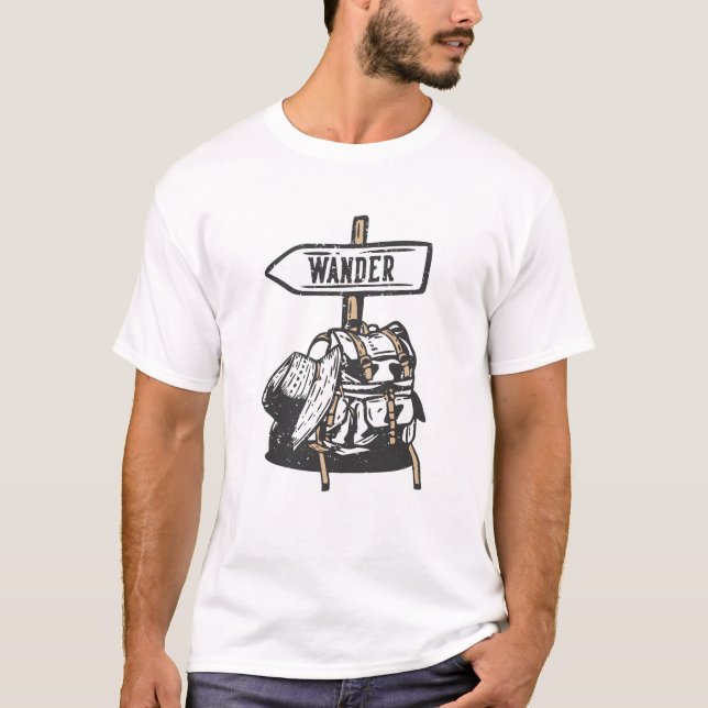 wanderlust backpack t-shirt (Front)