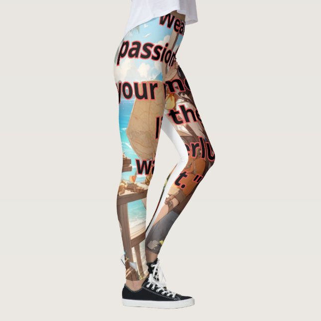 Wanderlust: because the world is too big to stay i leggings (Right)