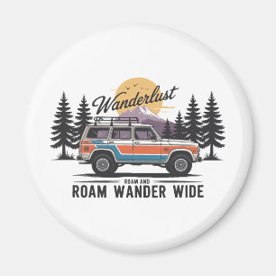 Wanderlust Camper - Roam and Roam Wander Wide Magnet