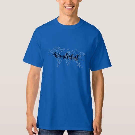 Wanderlust geometric world map T-Shirt
