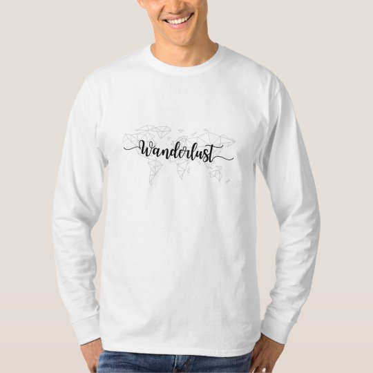 Wanderlust geometric world map T-Shirt