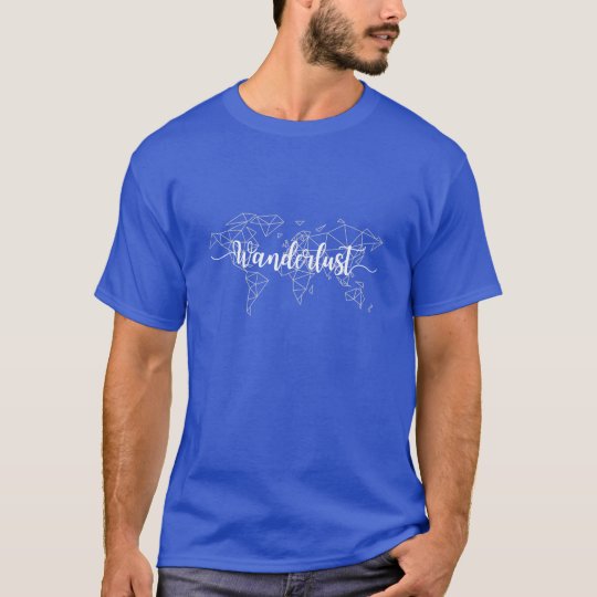 Wanderlust geometric world map T-Shirt