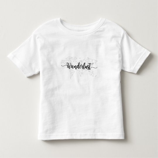 Wanderlust geometric world map toddler t-shirt