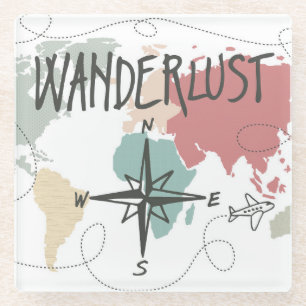 Wanderlust Glass Coaster