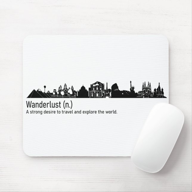 Wanderlust Mouse Pad (With Mouse)