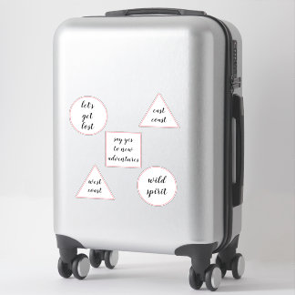 Wanderlust travel quotes water bottle luggage