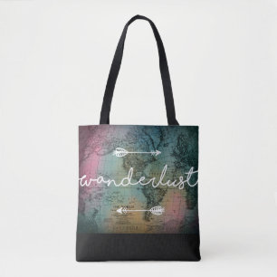 Wanderlust World Map Sac fourre-tout