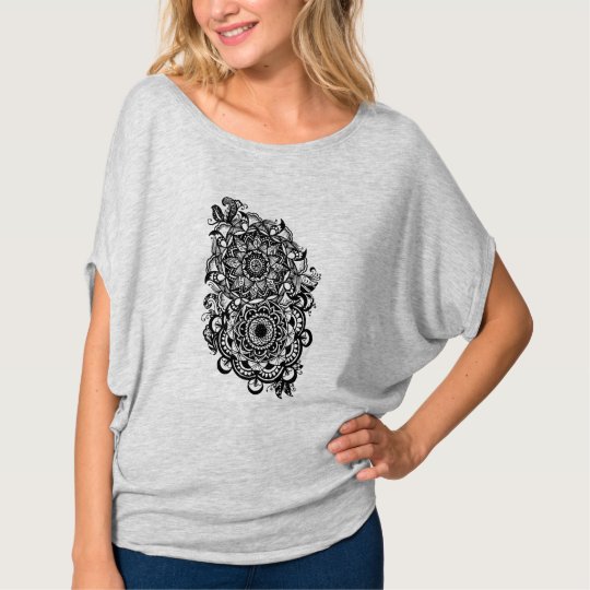 Wanderlust Zen Floral Hipster Boho Yoga Music Fest T-Shirt