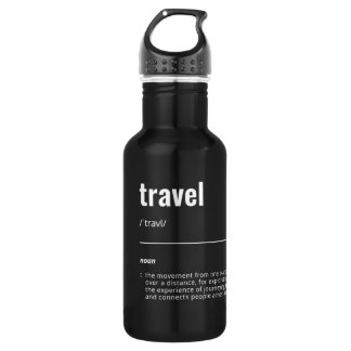 WanderTag - Bouteille d'eau noire minimaliste