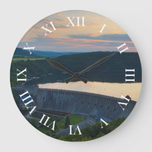 Wanduhr Edersee Staumauer Sonnenuntergang Large Clock