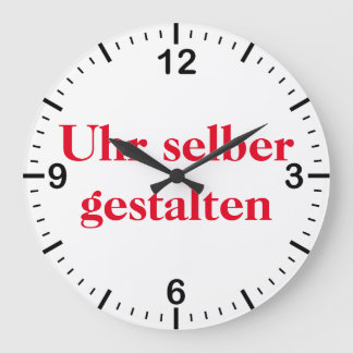 Wanduhr selber gestalten large clock