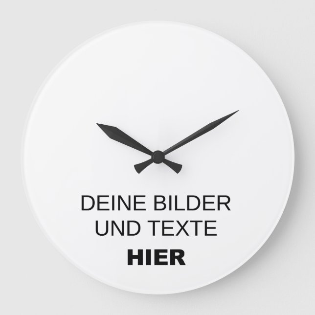 Wanduhr selbst gestalten large clock (Front)
