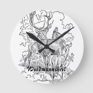Wanduhr Waidmannsheil Hirschrudel Round Clock