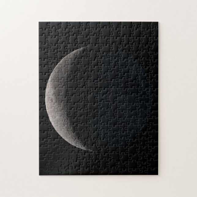 Waning crescent moon jigsaw puzzle (Vertical)