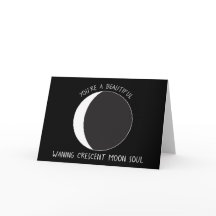 Waning Crescent MOON Phase Greeting Card