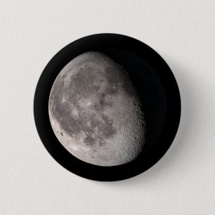 Waning gibbous moon 2 inch round button