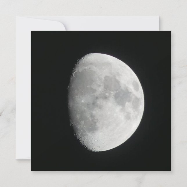 Waning Gibbous Moon Flat Card (Front)