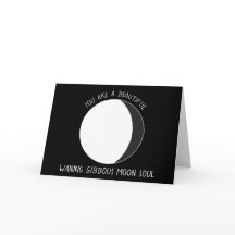 Waning Gibbous MOON Phase Greeting Card