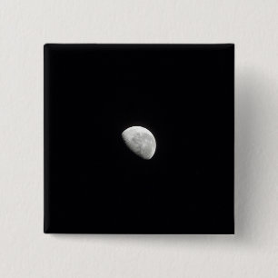 Waning Moon 2 Inch Square Button