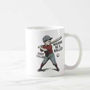 Wanna Be A Byller Shot Caller Vintage Bysebyll Kid Coffee Mug