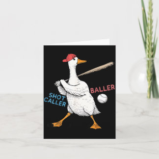 Wanna Be Baller Shot Caller Funny Goose Playing Card