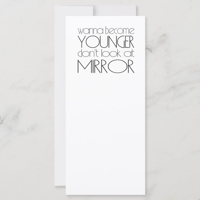 Wanna become younger (Front)