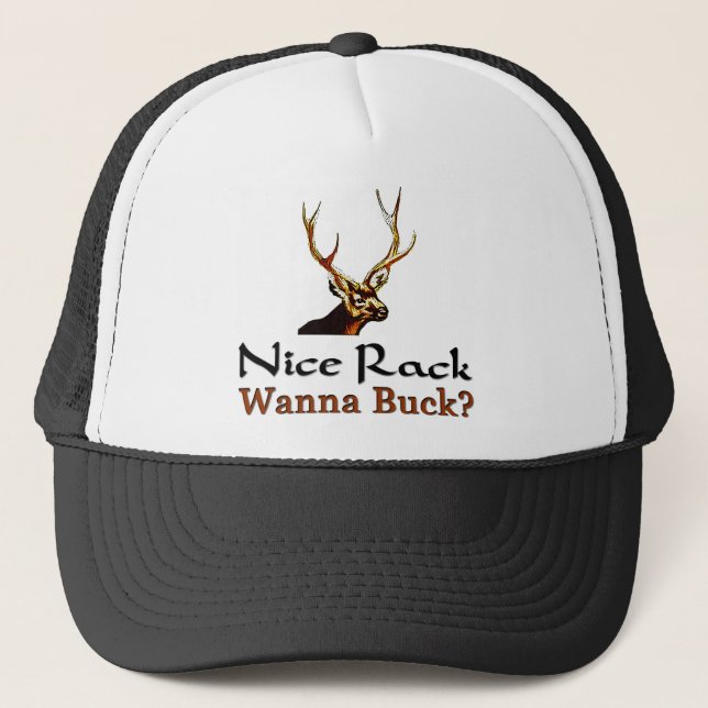 Wanna Buck? Trucker Hat (Front)
