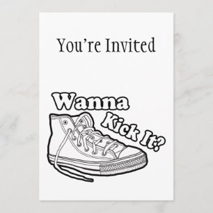 Wanna Kick It Sneakers Invitation