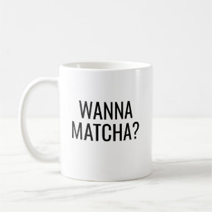 Wanna Matcha Travel Mug, Coffee Tea Cup, Ceramic Mug