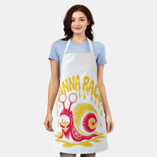 Wanna Race? Funny Melting Snail Ironic All-Over Pr Apron
