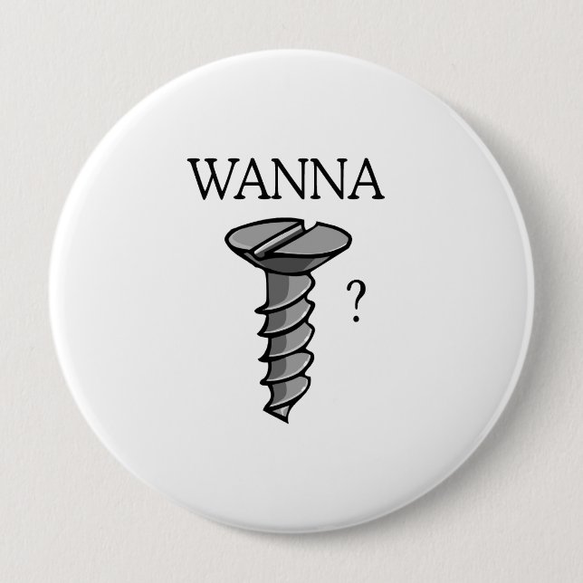 Wanna screw 4 inch round button (Front)