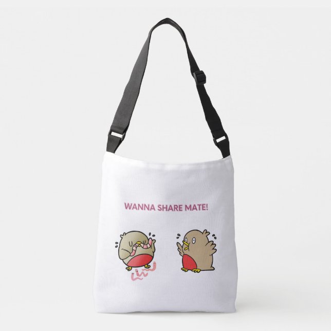 Wanna share mate! crossbody bag (Front)