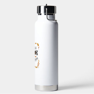 Wanna Spook Somebody Halloween Pumpkins Spider Bat Water Bottle